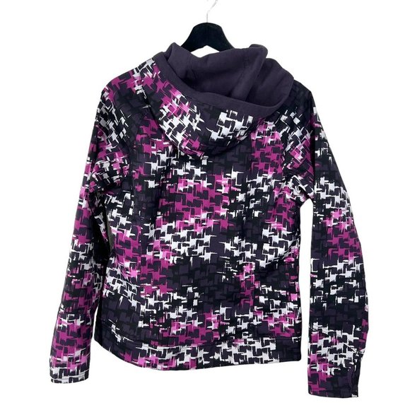 Columbia Purple Print Zip Up Lined Hooded Jacket XL - Picture 2 of 10